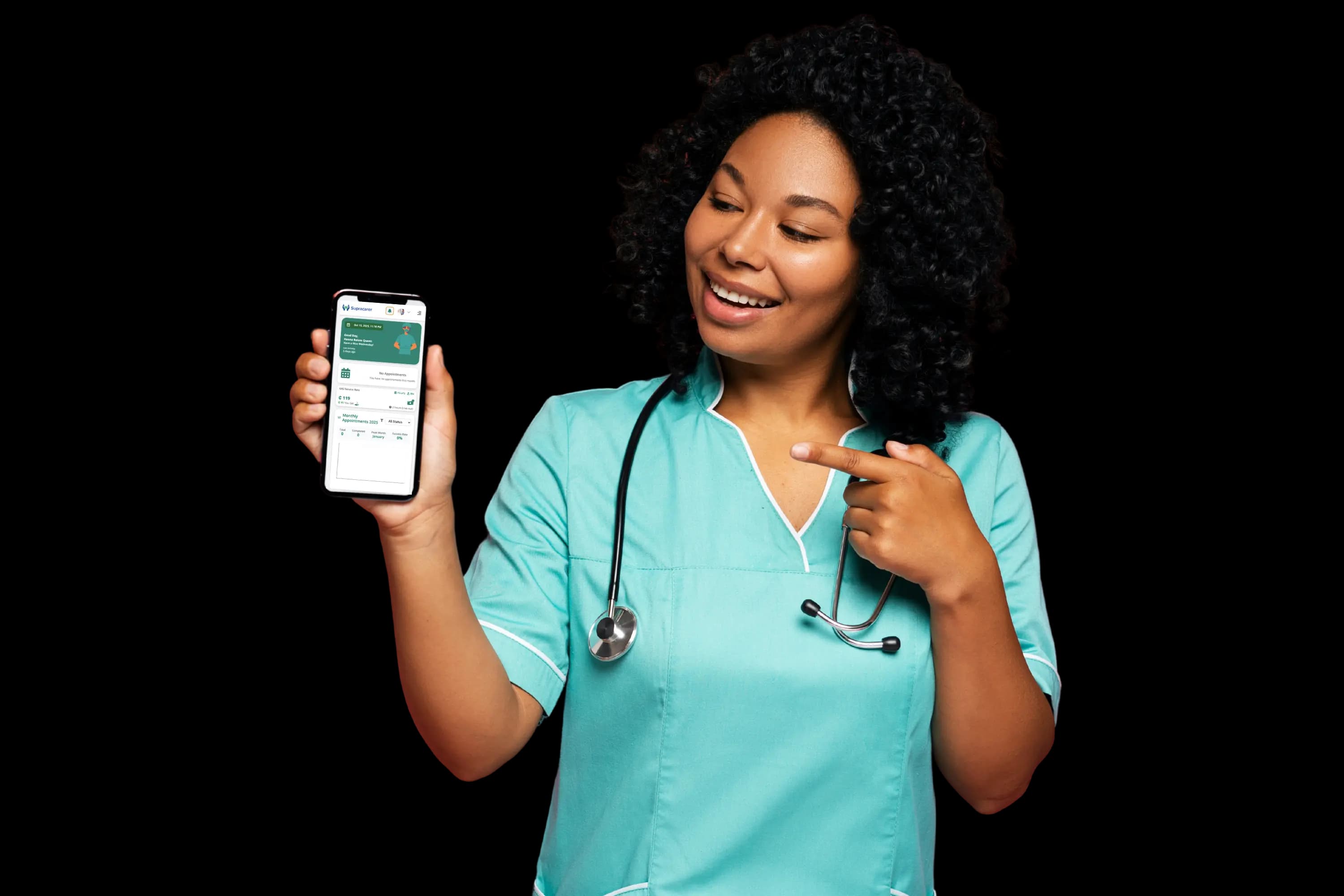 Healthcare professional using platform